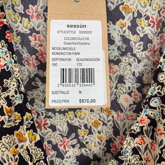 BNWT Sessun Silk Dress M - Picture 2 of 12